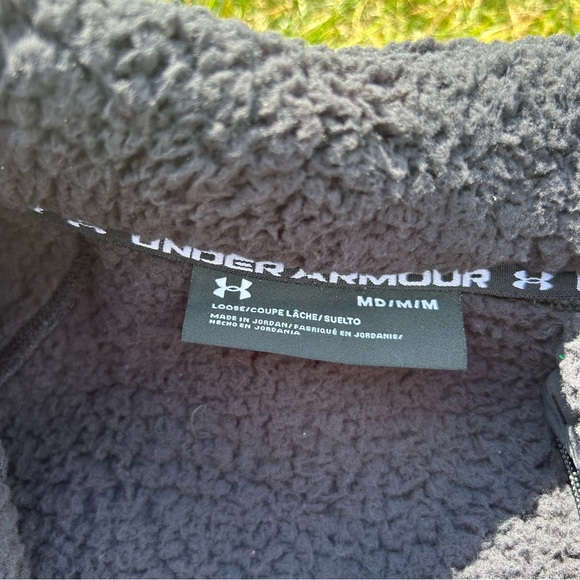 Under Armour Black Teddy Pullover Quarter Zip Fleece Jacket Women’s Size Medium - Picture 11 of 12